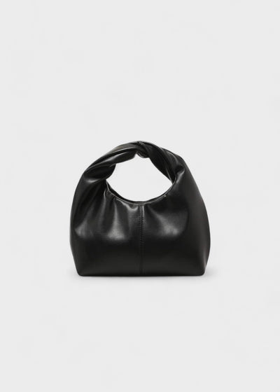 Damen Hobo Tasche runder Griff Kunstleder modernes Design - Mauve