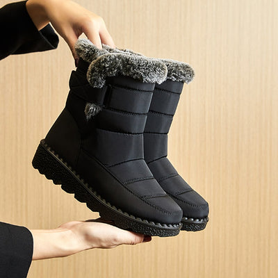 Gesteppte Damen-Winterstiefel mit Teddyfutter - Liora
