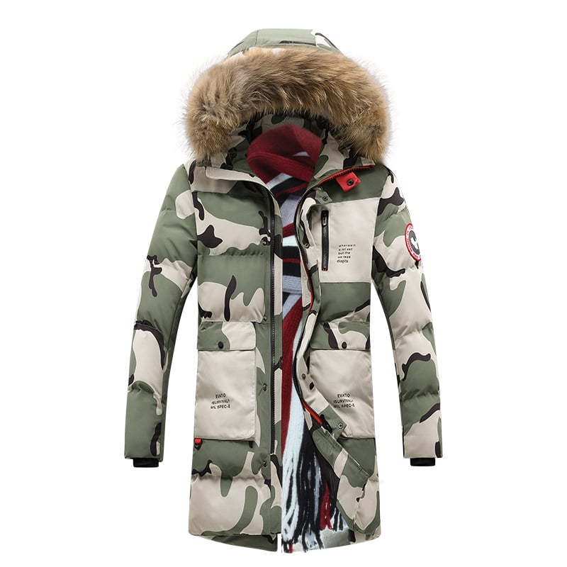 Gesteppter Herren-Parka mit Camouflage-Aufdruck - Leonard