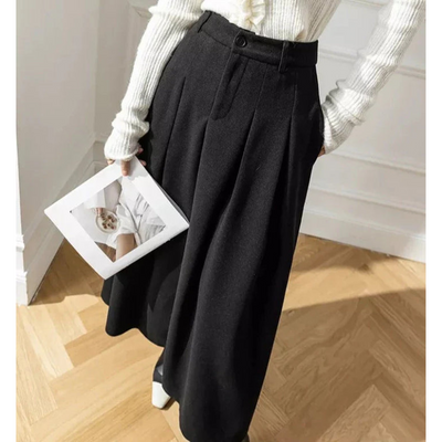 Faltenrock Mit Hoher Taille für Damen - Lässig