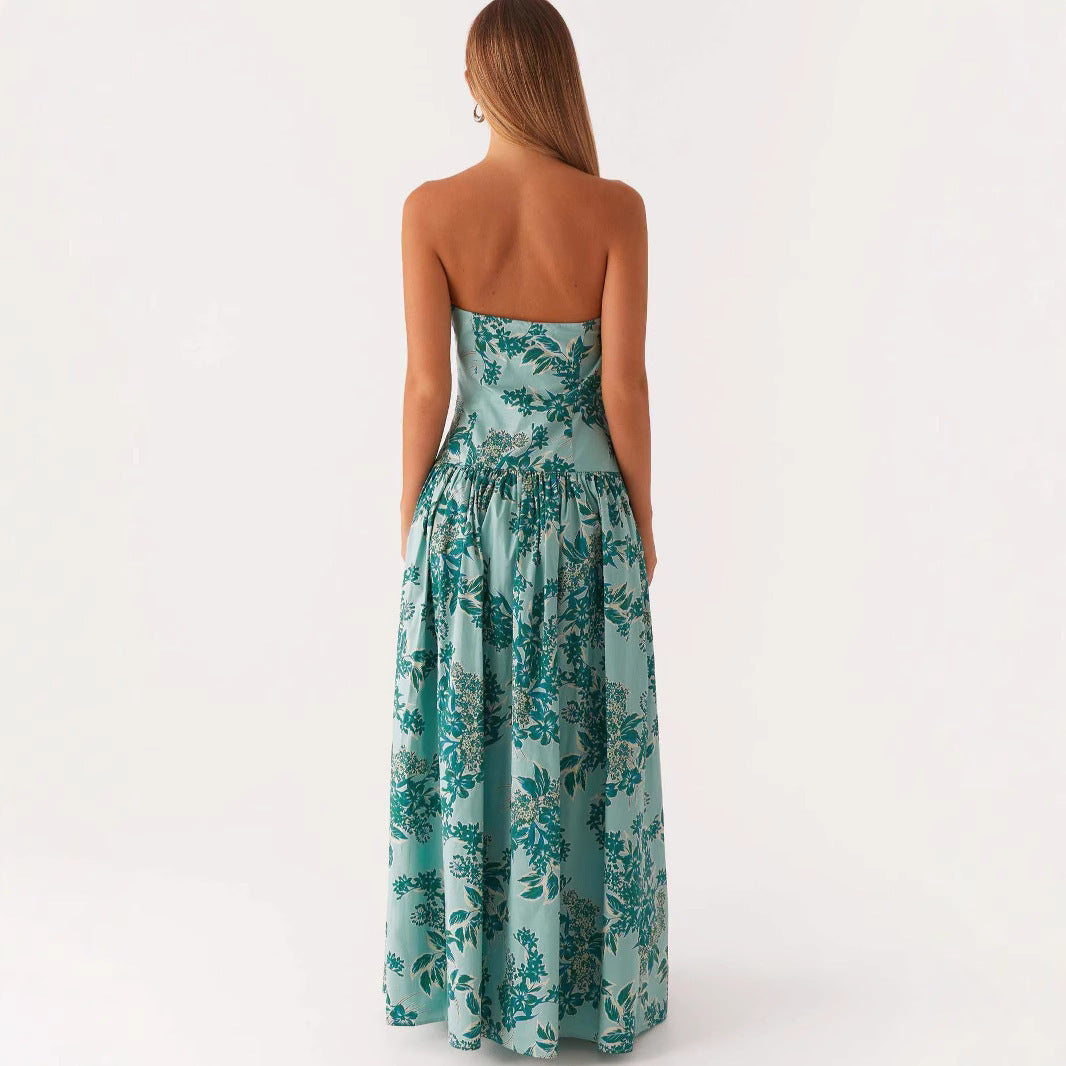 Bedrucktes langes Kleid Frauen - Selene