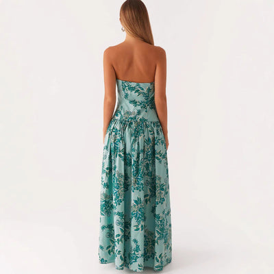 Bedrucktes langes Kleid Frauen - Selene