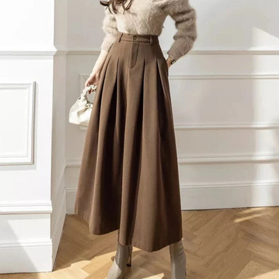 Faltenrock Mit Hoher Taille für Damen - Lässig