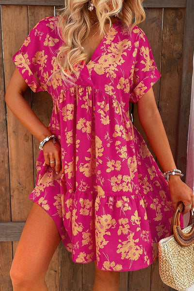 Paula - Kleid mit Blumenmuster und kurzen Ärmeln für Damen