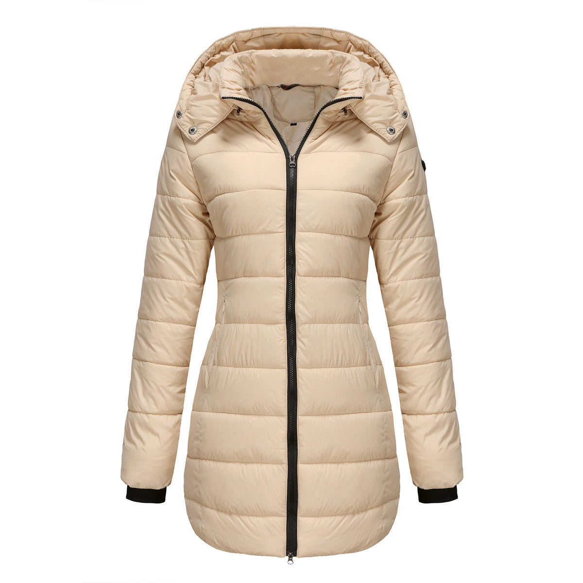 Lange Damenjacke mit Kapuze - Naelle