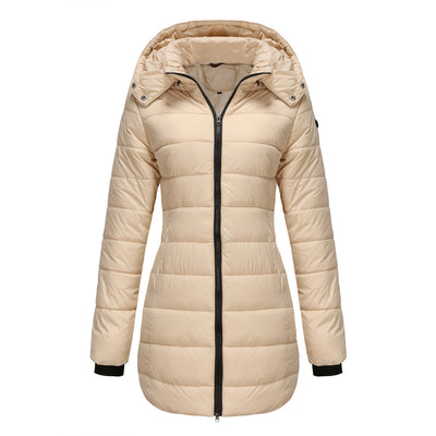 Lange Damenjacke mit Kapuze - Naelle