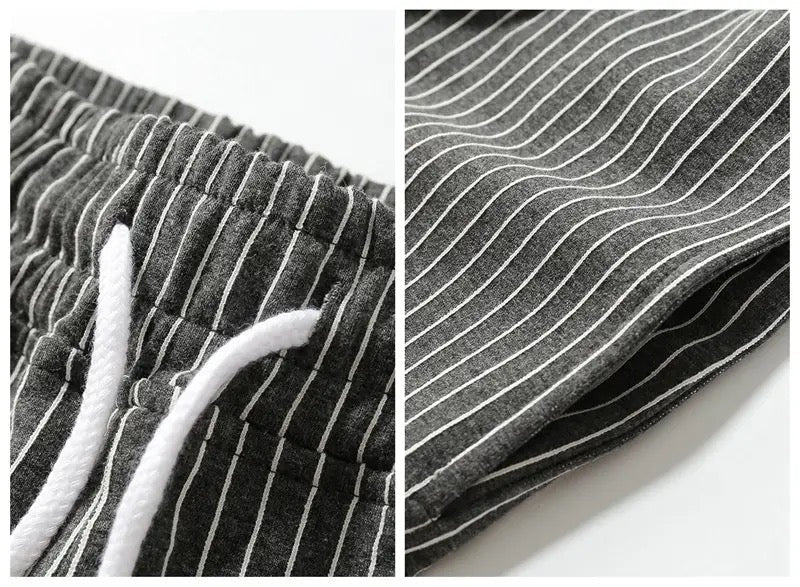 Ryder - Gestreifte Jogger-Shorts