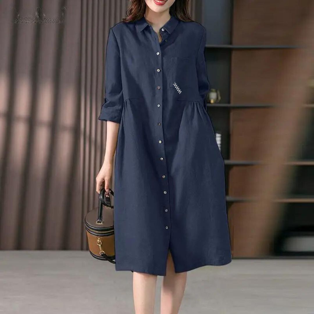 Juliette - Hemdblusenkleid mit Knopfleiste und Brusttasche