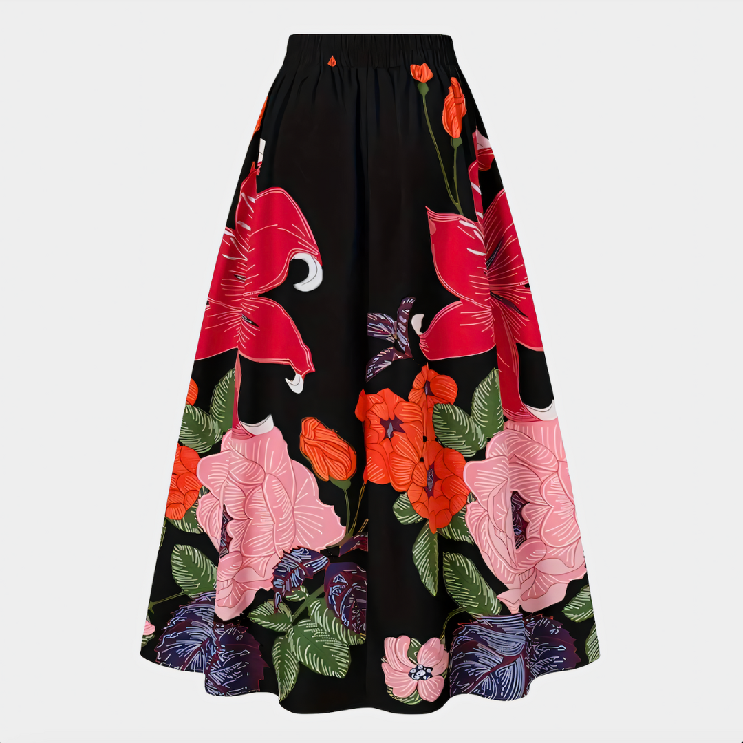 Rosa - Bunter langer Damenrock