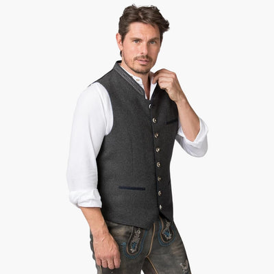 Stehkragen Trachtenweste für Herren Oktoberfest - Gerhard