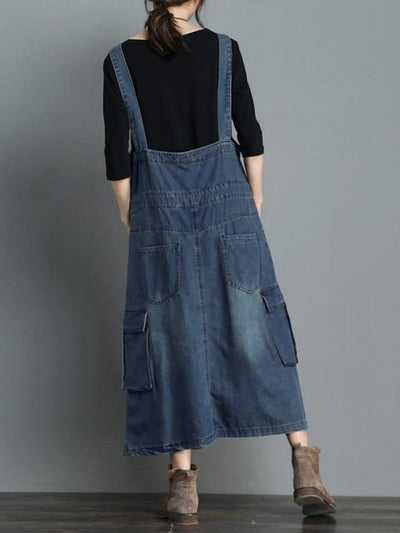 Jeans-Latzkleid mit lockerer Passform - Vici
