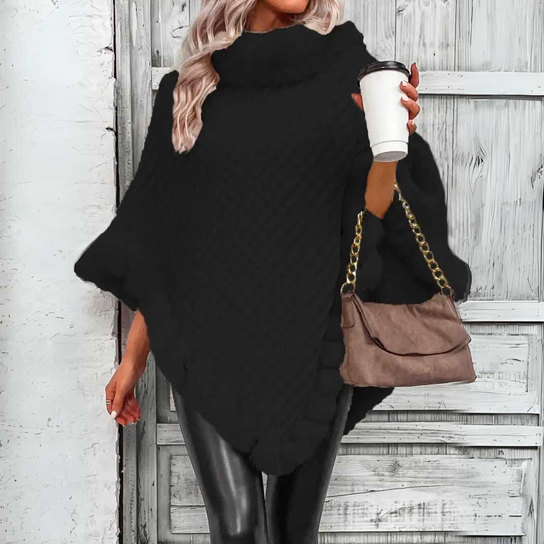 Liv - Warmes und raffiniertes Strickcape