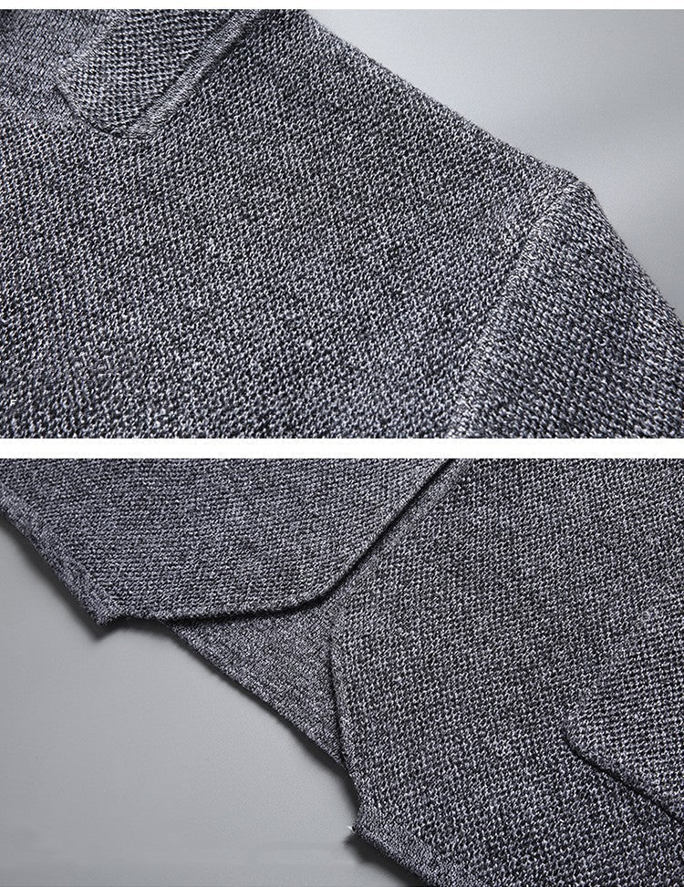 Herrenstrickjacke mit Mao-Kragen - Karl