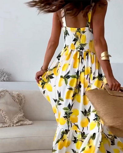 Madeline - Langes Kleid mit Blumendruck