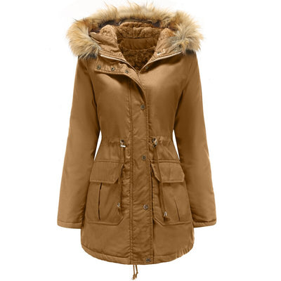 Damen Winterjacke mit Fellkapuze - Soria