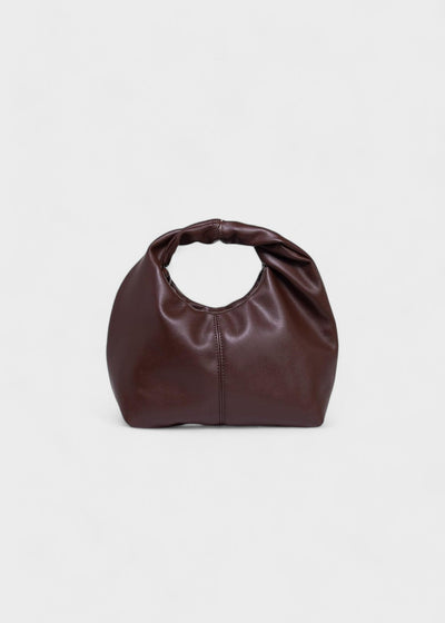 Damen Hobo Tasche runder Griff Kunstleder modernes Design - Mauve