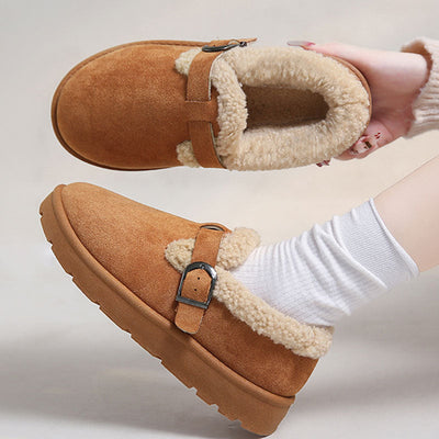Damen-Winterclogs aus Wildleder mit verstellbarer Schnalle - Linnea