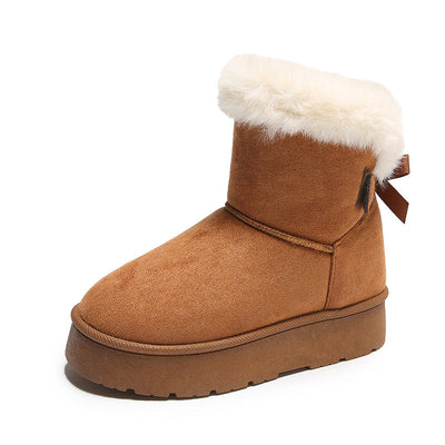 Damen-Winterstiefelette mit Schleife und Thermofutter - Bianka