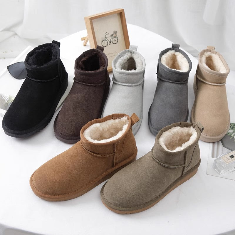Damen-Winterstiefeletten aus Wildleder mit Innenfutter - Sophia