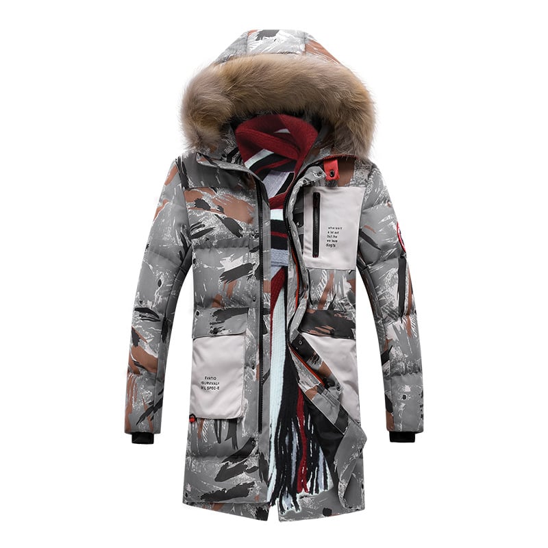 Gesteppter Herren-Parka mit Camouflage-Aufdruck - Leonard