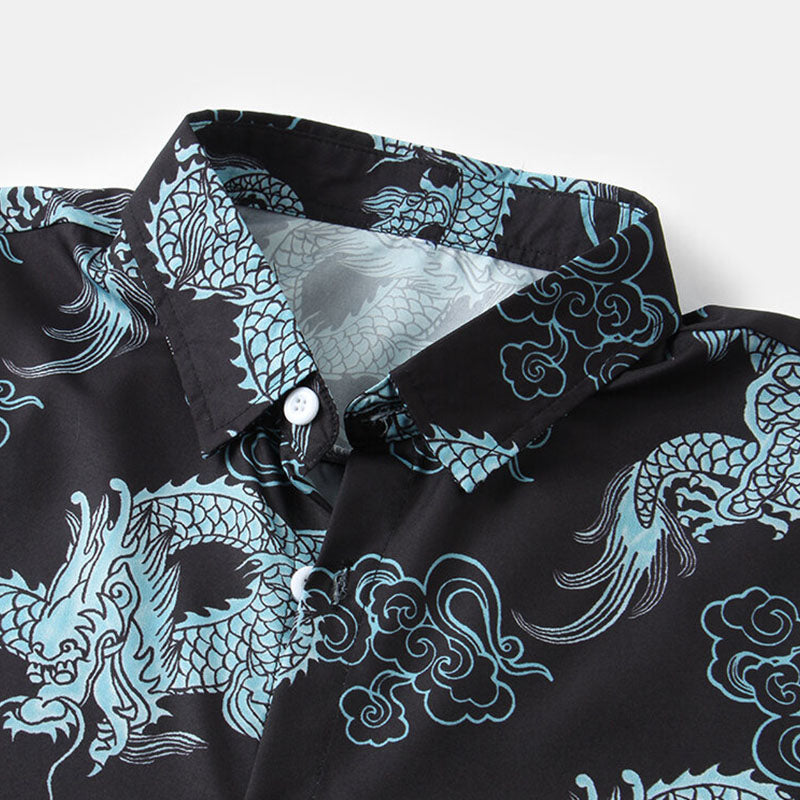 Stilvolles Herren Kurzarm Hemd mit Blumen Design