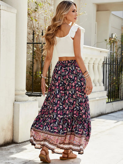 Damenrock mit hoher Taille und sommerlichem Schlitz - Liora