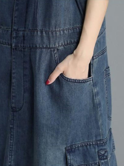 Jeans-Latzkleid mit lockerer Passform - Vici
