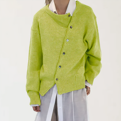 PAIGE - Kaschmir-Wickeljacke mit verspielten Knopfdetails