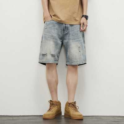 Denim-Shorts für Männer im geraden Stil - Tomás