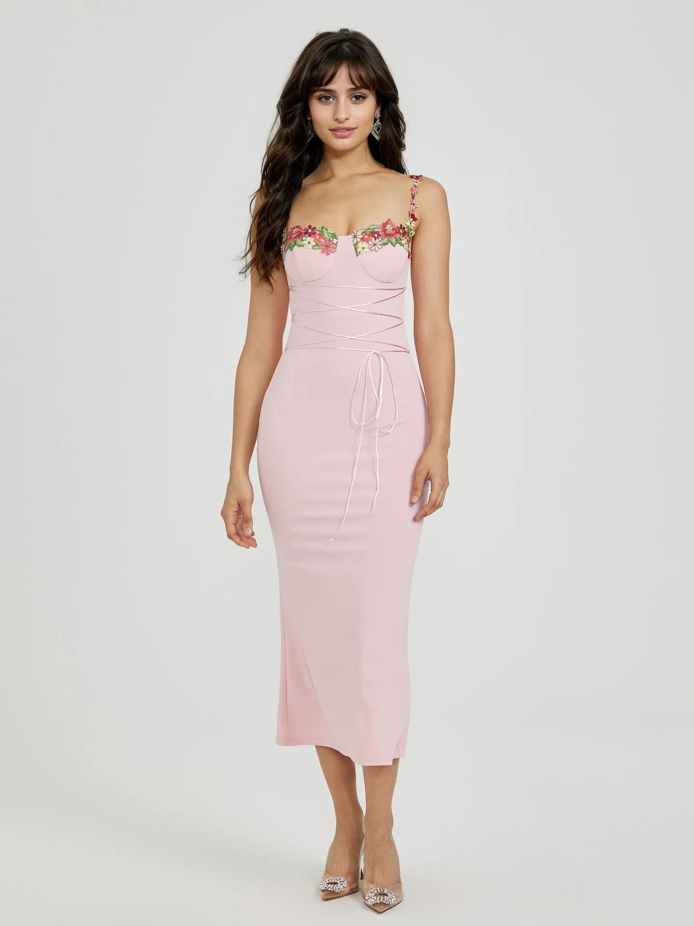 Marina - Mit Blumen besticktes Sommerkleid