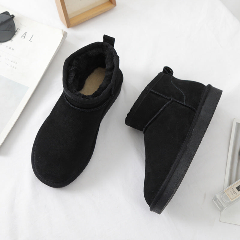 Damen-Winterstiefeletten aus Wildleder mit Innenfutter - Sophia