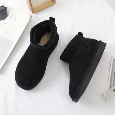 Damen-Winterstiefeletten aus Wildleder mit Innenfutter - Sophia
