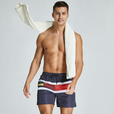 Herren-Shorts aus Mikrofaser mit mehrfarbigem Aufdruck - Adrian