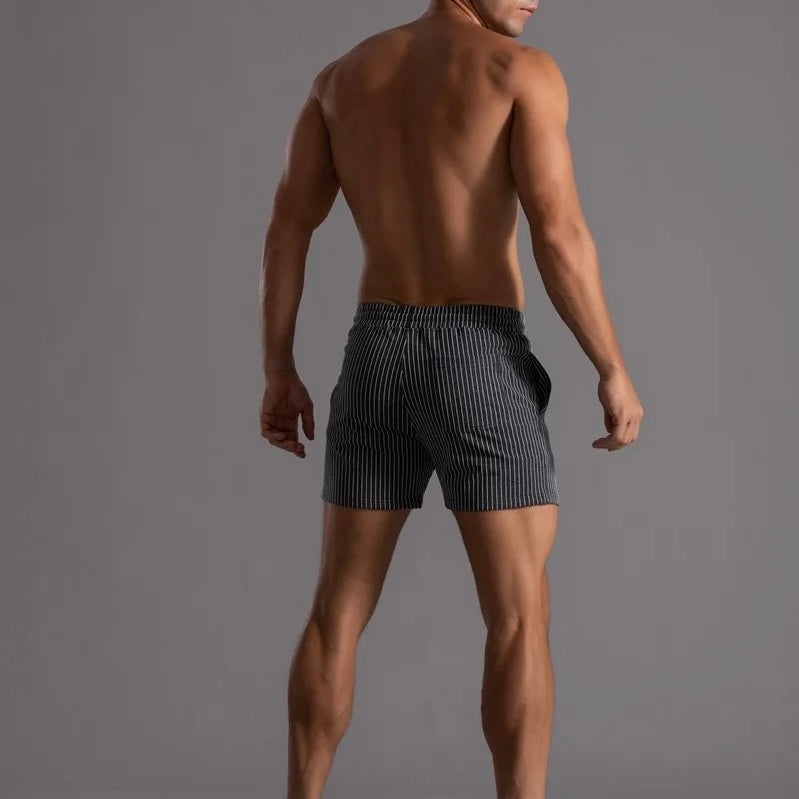 Ryder - Gestreifte Jogger-Shorts