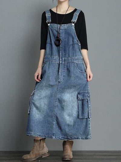 Jeans-Latzkleid mit lockerer Passform - Vici