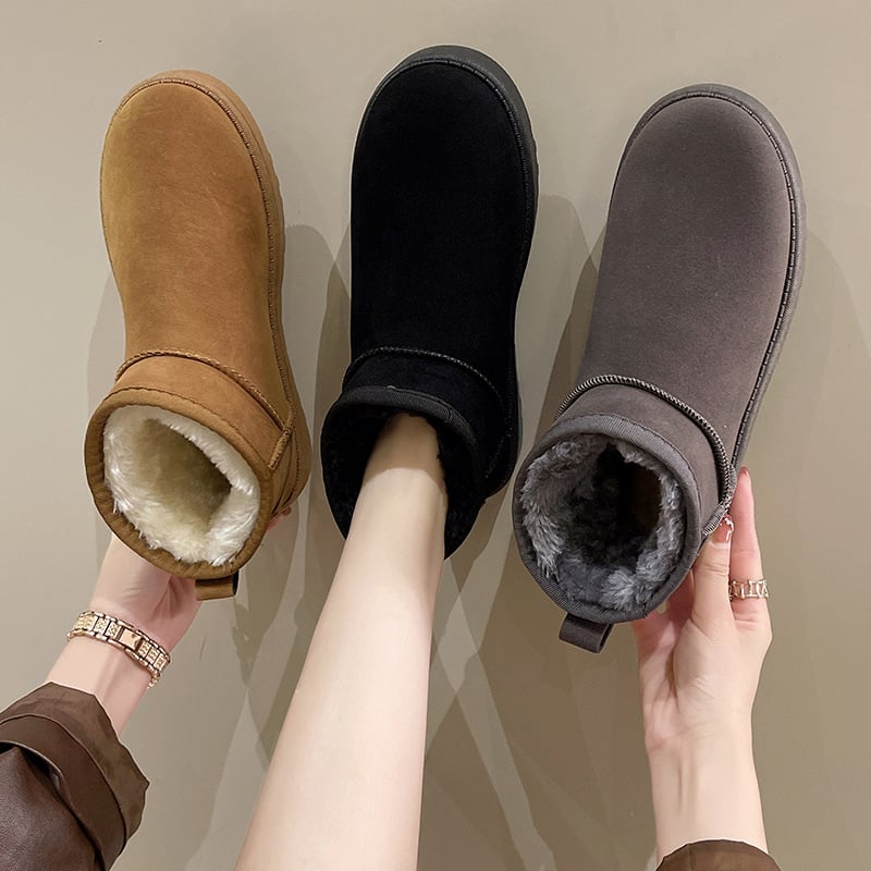 Winterstiefeletten aus Wildleder mit weichem Futter - Mia