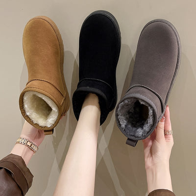 Winterstiefeletten aus Wildleder mit weichem Futter - Mia