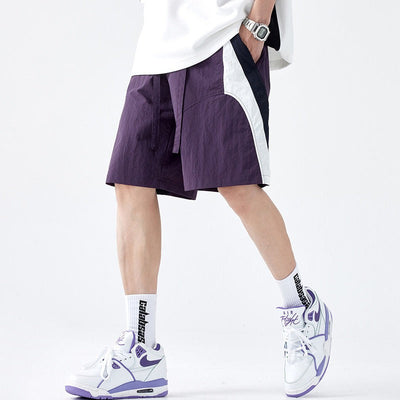 Shorts für Männer mit kontrastierenden Einsätzen im Sportstil - Damien