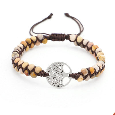 Yoga-Armband mit gewebtem Lebensbaum-Charme