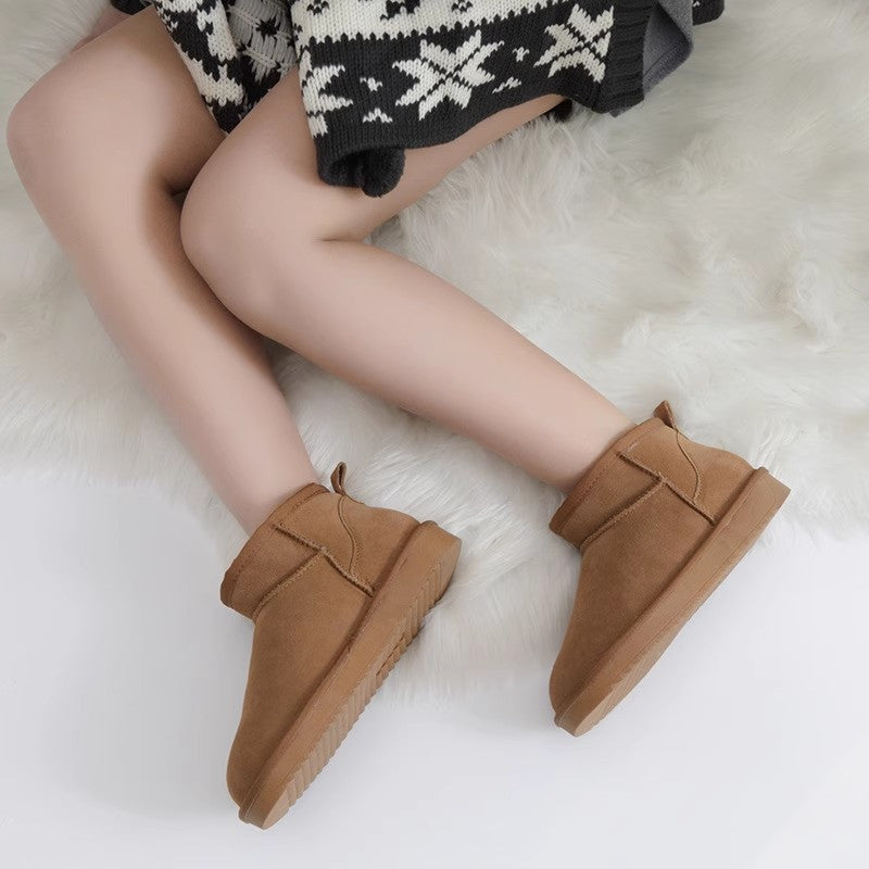 Damen-Winterstiefeletten aus Wildleder mit Innenfutter - Sophia