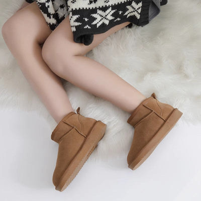Damen-Winterstiefeletten aus Wildleder mit Innenfutter - Sophia