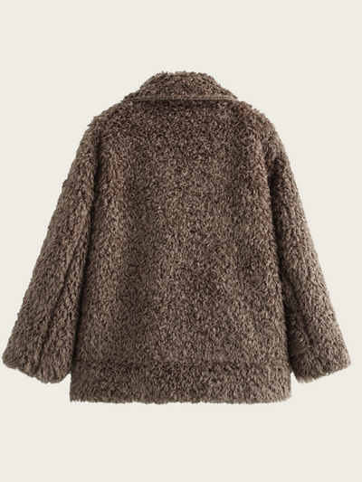 Damen Fleecemantel mit breitem Revers - Daria
