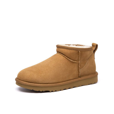 Damen-Winterstiefel aus Wildleder mit Wollfutter - Emilia