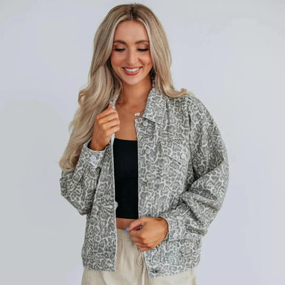 Damen-Jeansjacke mit Tiermotiv - Livaine