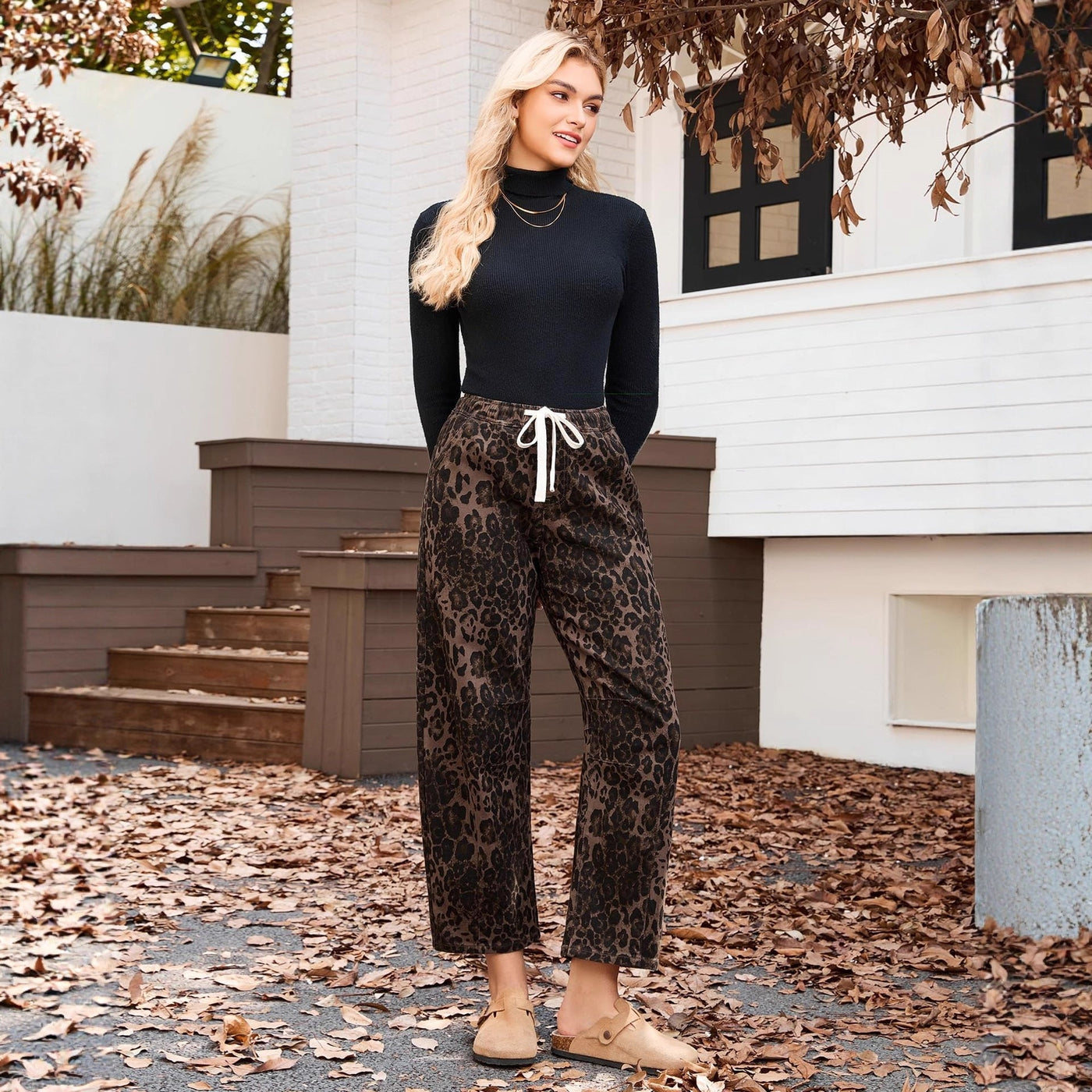 Gerade Damenhose mit elastischem Bund - Naydine