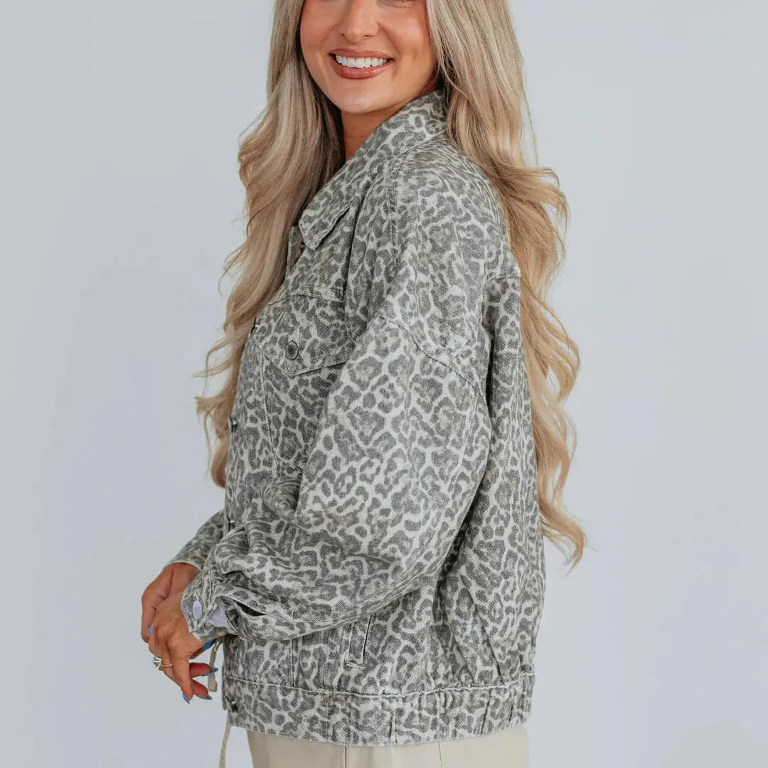 Damen-Jeansjacke mit Tiermotiv - Livaine