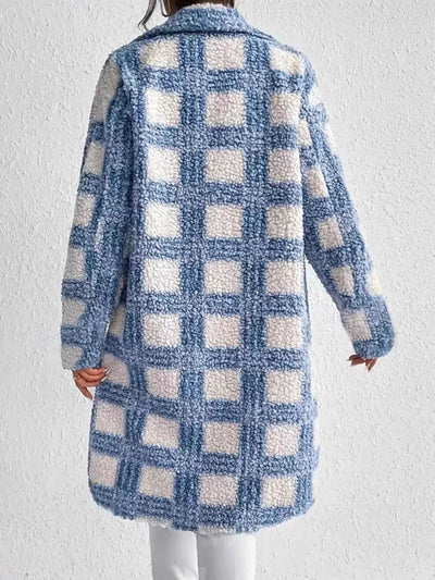 Langer Mantel mit Boule-Muster für Damen - Sereane