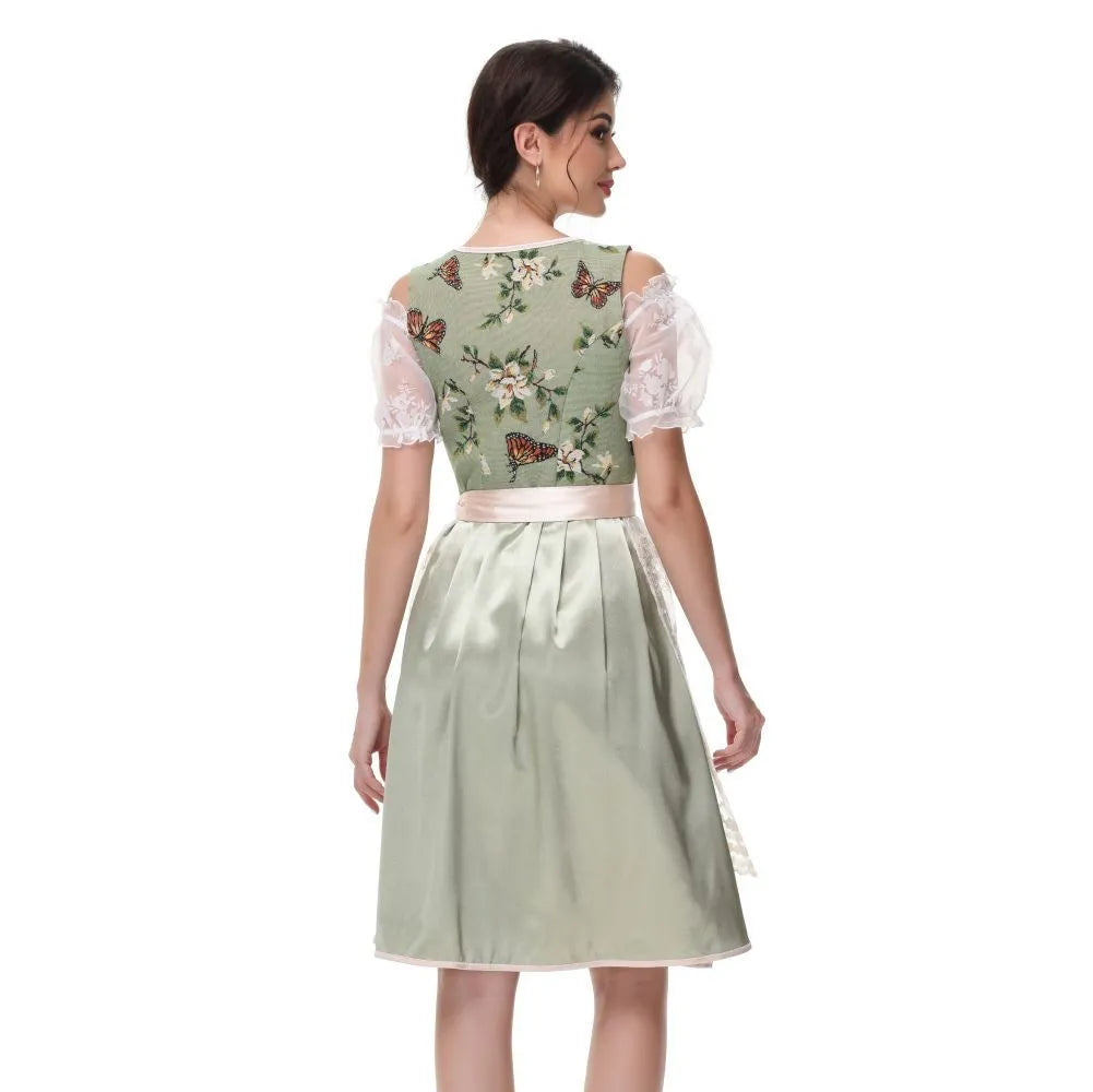 Damen Oktoberfest Dirndl Kleid Grün - Lucia