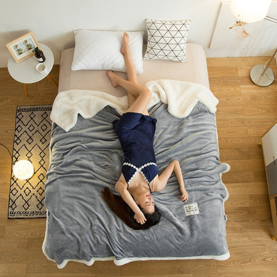 Hochwertige Winter-Fleecedecke