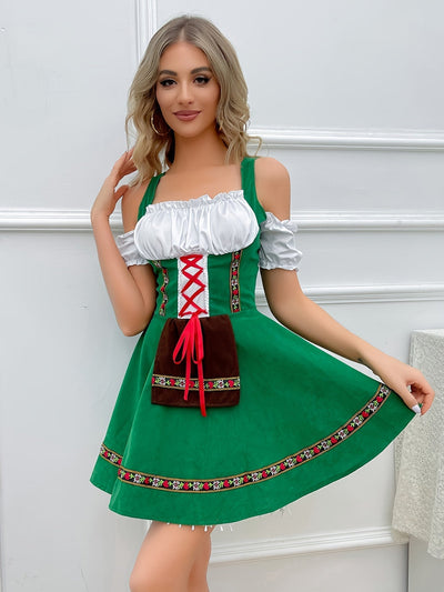 Grünes Oktoberfest Dirndl Kleid für Damen - Helene